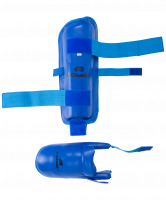 Защита голень-стопа Flex для карате к/з, синий