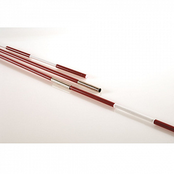 Антенны волейбольные разборные "EL LEON DE ORO" арт.94199900099, под карманы, 1.8 м, фиберглас, красно-белые