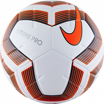 Мяч футбольный  "NIKE Strike Pro TM" арт.SC3936-101, р.4, 12п, мат.ТПУ, маш.сш, бут.кам, бел-чер-оранж