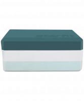 Блок для йоги YB-201 EVA, 22,8х15,2х10 см, 350 гр, изумрудная радуга