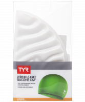 Шапочка плавательная Wrinkle Free Junior Silicone Cap, силикон, LCSJR/100, белый