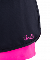 Шорты гимнастические Betta двойные, черный/розовый