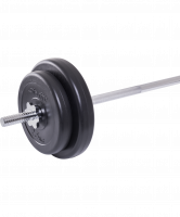 Штанга разборная BB-401, стальной гриф, пластиковые диски, 20 кг