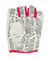 Перчатки для фитнеса SU-110, белые/розовые