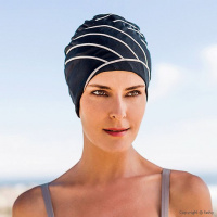 Шапочка для плавания женская  "FASHY Exclusive swimcap", арт.3428, полиамид, эластан, черно-бежевый Шапочка для плавания женская  "FASHY Exclusive swimcap", арт.3428, полиамид, эластан, черно-бежевый