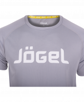 Футболка тренировочная JTT-1041-081, полиэстер, серый/белый