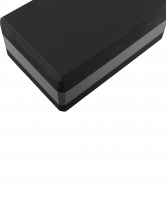 Блок для йоги YB-201 EVA, 22,8х15,2х10 см, 350 гр, черно-серый