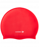 Шапочка для плавания, силикон, красный