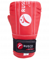 Перчатки снарядные, кожзам, красно-сине-черный