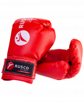 Набор для бокса Rusco, 4oz, кожзам, красный