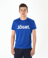 Футболка тренировочная JTT-1041-079, полиэстер, синий/белый