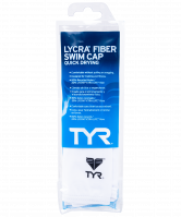 Шапочка для плавания Solid Lycra Cap LCY/100, лайкра, белый