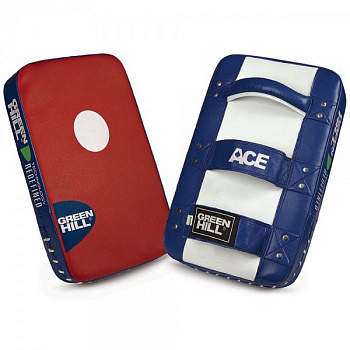 Макивара "GREEN HILL COACH" арт. KSC-5015, 1 шт., 40*25*6 см, нат. кожа, бело-синий