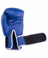 Перчатки боксерские GYM BGG-2018, 14oz, кожа, синие