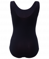 Купальник гимнастический AA-120, без рукавов, хлопок, черный (36-42)