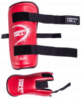 Защита голень-стопа Battle SIB-0014, к/з, красная