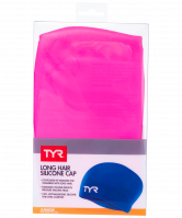 Шапочка для плавания Long Hair Wrinkle-Free Silicone Junior Cap, силикон, LCSJRL/693, розовый