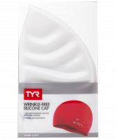 Шапочка для плавания Wrinkle Free Silicone Cap, силикон, LCS/100, белый