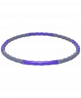 Обруч массажный разборный HH-107, двухрядный, серый/фиолетовый