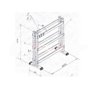 Стойка для лыж двухсторонняя на 20 пар