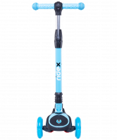 Самокат 3-х колесный 3D Tiny Tot 120/80 мм, голубой