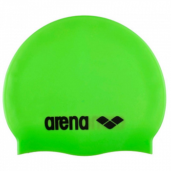 Шапочка для плавания  "ARENA Classic Silicone", арт.9166265, ЗЕЛЕНЫЙ, силикон