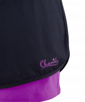 Шорты гимнастические Betta двойные, черный/фиолетовый