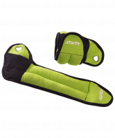 Утяжелители WT-201 для рук "Эргономичные", 1 кг, зеленые/черные