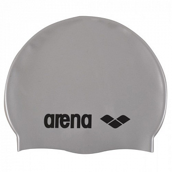 Шапочка для плавания  "ARENA Classic Silicone", арт.9166251, СЕРЕБРИСТЫЙ, силикон
