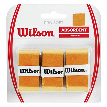 Овергрип Wilson Pro Soft Overgrip, арт. WRZ4040GO, 0,5 мм, размер 2,5см*120см,3 шт, желтый Овергрип Wilson Pro Soft Overgrip, арт. WRZ4040GO, 0,5 мм, размер 2,5см*120см,3 шт, желтый
