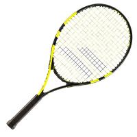 Ракетка для большого тенниса детская  BABOLAT Nadal 21 Gr000, арт.140182, для 5-7 лет, алюминий, со струнами,черно-желтый Ракетка для большого тенниса детская  BABOLAT Nadal 21 Gr000, арт.140182, для 5-7 лет, алюминий, со струнами,черно-желтый