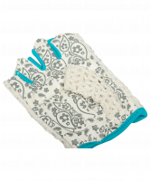 Перчатки для фитнеса SU-110, белые/голубые