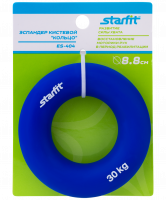 Эспандер кистевой ES-404 "Кольцо", диаметр 8,8 см, 30 кг, тёмно-синий