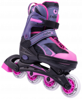 Ролики раздвижные Lunatic Pink, алюминиевая рама