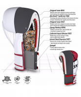 Перчатки боксерские BGR-F7 RED BGR-F7R, 10 oz