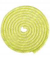 Скакалка для художественной гимнастики RGJ-304, 3м, салатовый/серебряный, с люрексом