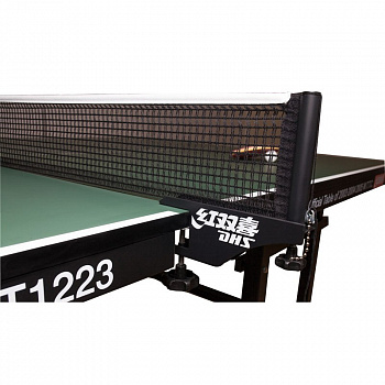 Сетка для настольного тенниса  DHS P145 ITTF,в компл.с мет.стойками,ITTF Ap,измерит.высоты, черн