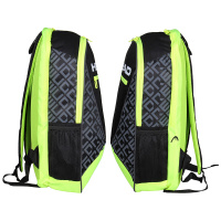 Рюкзак спортивный  "HEAD CORE Backpack" арт.283539(BKNY), с карманом под 1 тен.ракетку, черно-яркозеленый