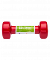 Гантель виниловая DB-101 1 кг, красная