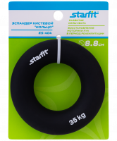 Эспандер кистевой ES-404 "Кольцо", диаметр 8,8 см, 35 кг, чёрный