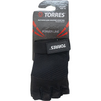 Перчатки для занятий спортом "TORRES" арт.PL6051XL, р.XL,нейлон,нат.кожа, подбив.6мм, напульсник,чер
