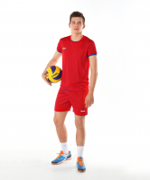 Шорты волейбольные JVS-1130-021, красный/белый, детские