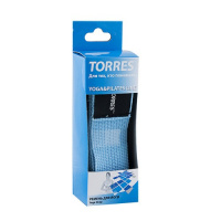 Ремень для йоги "TORRES" арт.YL9006, размер 183х4 см, хлопок, метал. пряжка, голубой