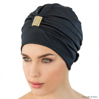 Шапочка для плавания женская  "FASHY Exclusive swimcap", арт.3498, полиэстер, черно-золотой Шапочка для плавания женская  "FASHY Exclusive swimcap", арт.3498, полиэстер, черно-золотой