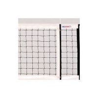 Сетка для пляжного волейбола  "KV.REZAC" арт.15015898,8,5х1м,3 мм ПП,яч.10х10см,БЕЛ.ленты ПВХ,кев.трос,чер