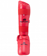 Защита голень-стопа Flex для карате к/з, красный