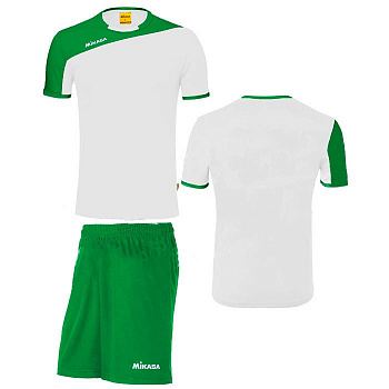 Форма волейбольная мужская "MIKASA", арт. MT351-019-L, р.L, 100% полиэстер, бело-зеленый
