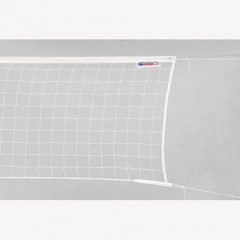 Сетка волейбольная  "KV.REZAC" трен., арт.15935096, бел., 9.5х1м, нить 2мм ПП, стал. трос