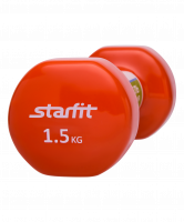 Гантель виниловая DB-101 1,5 кг, оранжевая