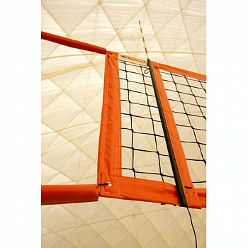 Сетка для пляжного волейбола  "KV.REZAC" арт.15095029011,8,5х1м,3 мм ПП,яч.10х10см,ОР.ленты ПЭ,кев.трос,чер